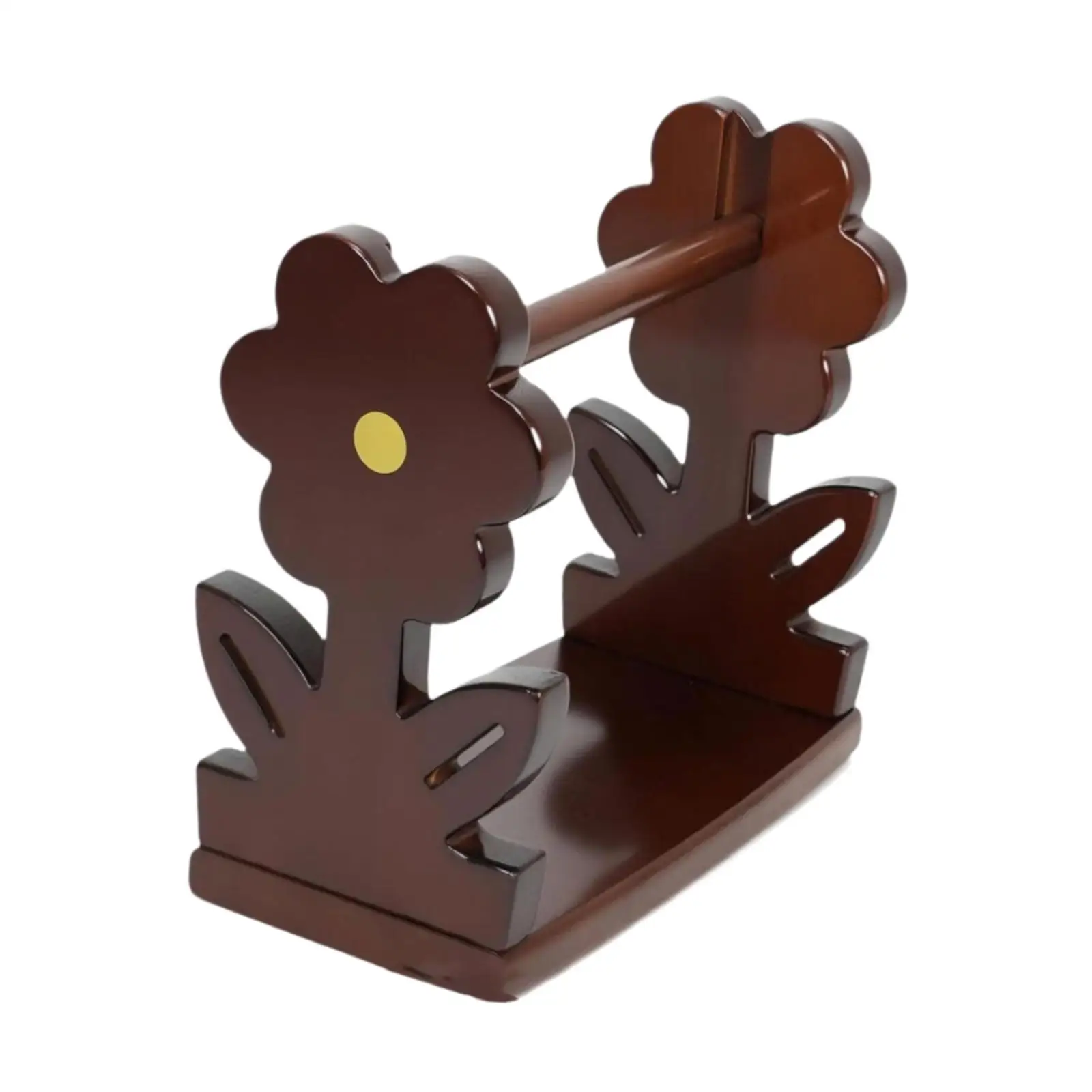 Flower Inspired Wooden Yarn Holder Rotating Organizer Crochet Knitting Accessories for Stationary Craft Use