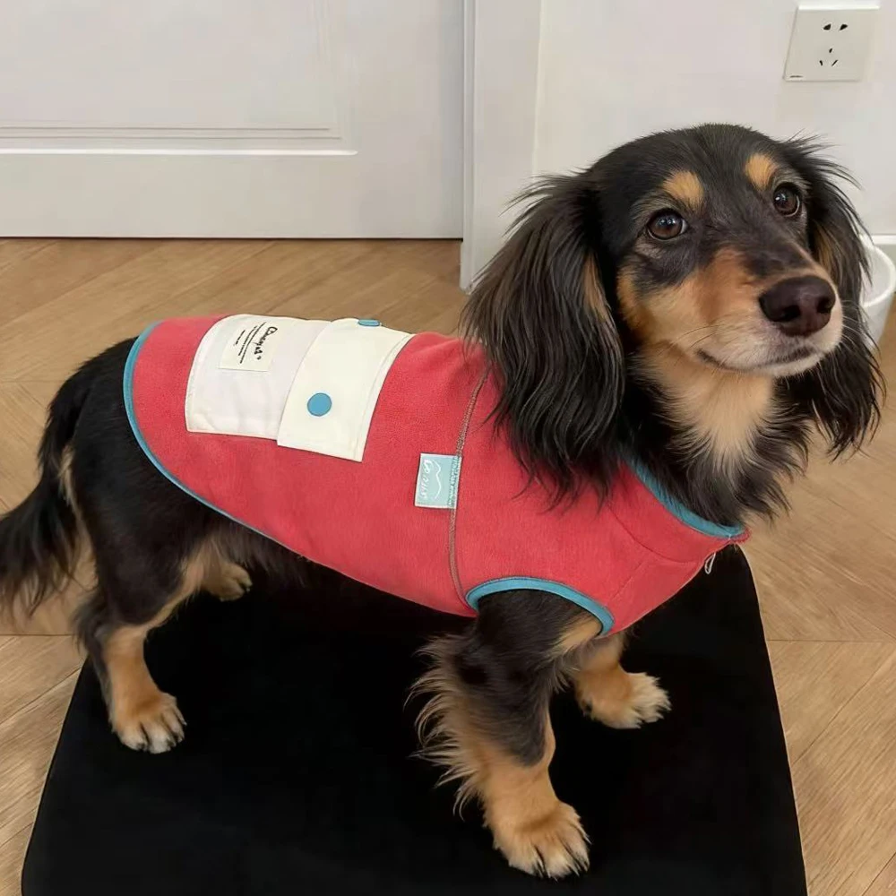 Chaqueta forro polar grueso con mangas para perro salchicha - imagen 3