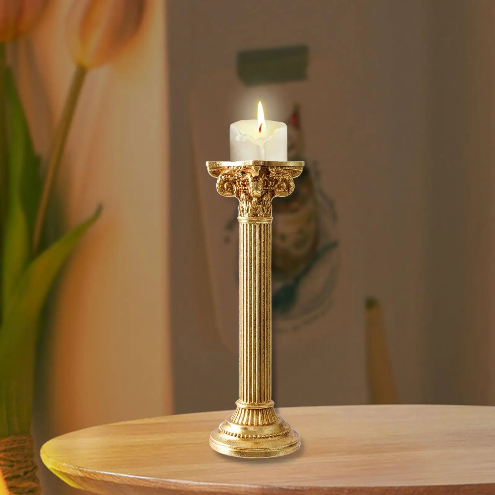 Greek Column Art Resin Mini Figure Elegant Home Decoration Accessories for Apartment Interior