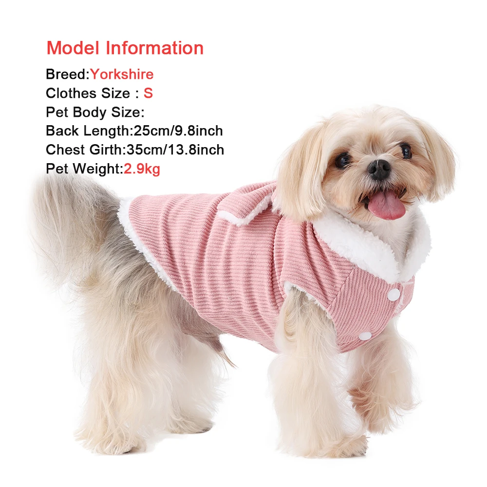 Ropa de invierno para perros pequeños y gatos, chaqueta acogedora de lana para cachorros, abrigo con anillo en D, bonito lazo, chaleco para Bulldog Francés Yorkie, monos - imagen 4