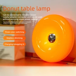 Lámpara de pared recargable dona táctil naranja Bauhaus para mascotas