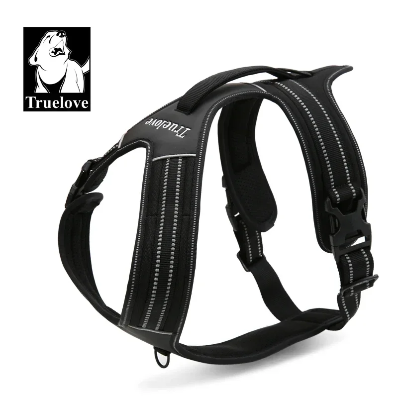 Truelove-Arnés deportivo para perros, accesorio reflectante de nailon, chaleco con mangos, sin tirones para aventura con mascota al aire libre, 5 colores, tallas XS a XL, en stock en fábrica - imagen 3