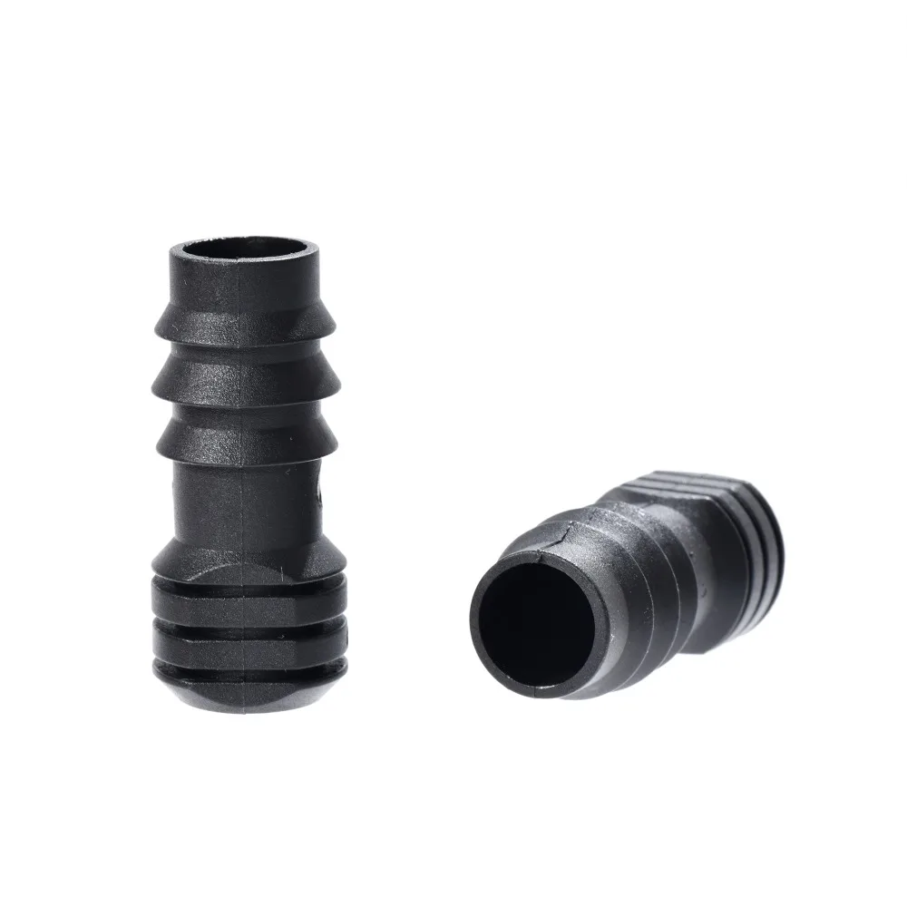 15 Uds. Tapas de extremo de riego por goteo de plástico negro conectores de manguera de púas en línea de 1/2 "para sistema de riego de césped y jardín - imagen 2