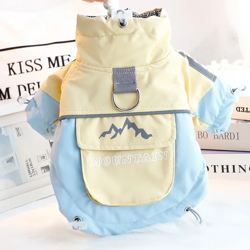 Ropa para perros, ropa de otoño e invierno, ropa gruesa con carga de tres pruebas, ropa acolchada de algodón para deportes al aire libre, suministros para perros pequeños - imagen 3