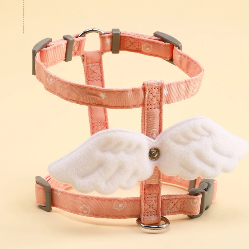 Dulce arnés de ala de Ángel para gato, conjunto de Correa y arnés para perro y gato al aire libre, chaleco para caminar a prueba de agua, correa para el pecho, accesorios para gatitos - imagen 5