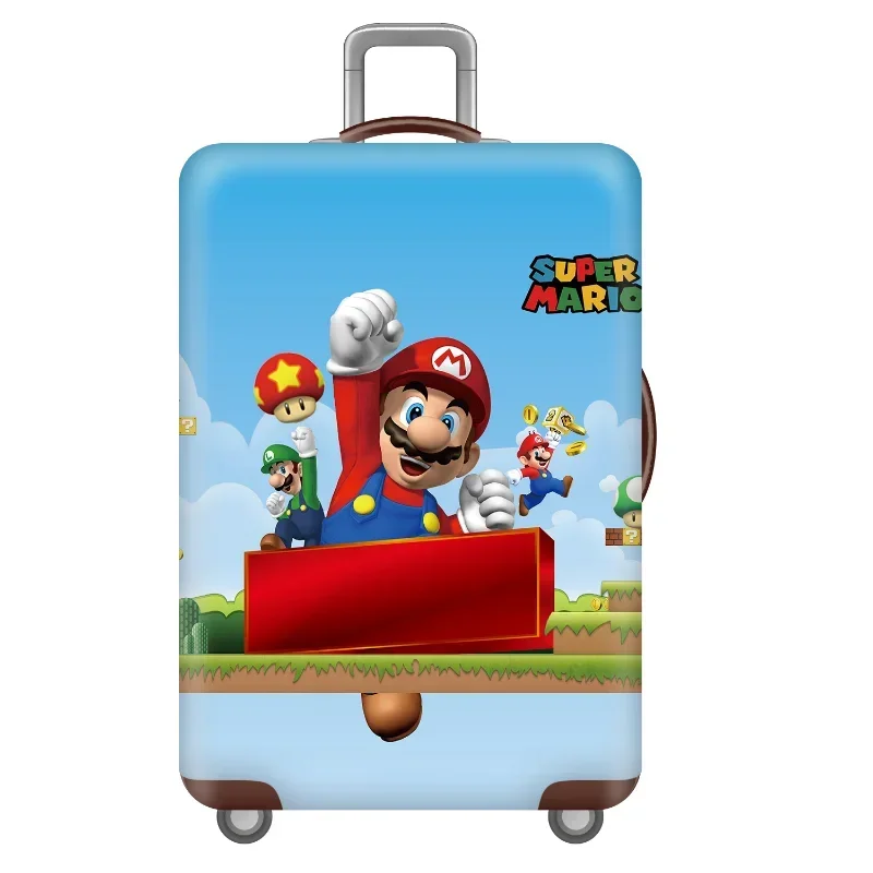 Funda elástica para equipaje de Super Marios Bros, funda protectora para maleta, etiquetas gruesas de Anime, cubierta de carrito de viaje, decoración - imagen 3