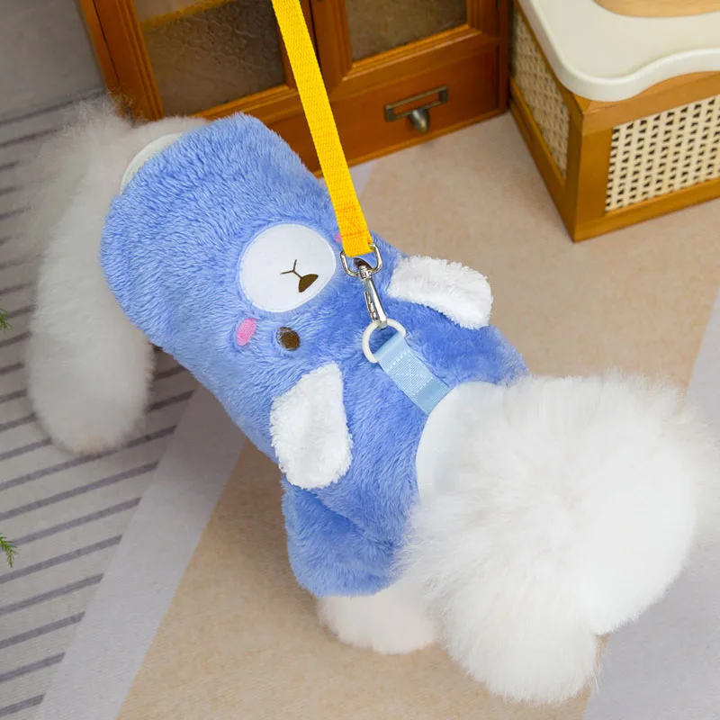 Sudaderas con capucha de felpa, jerseys cálidos de invierno, ropa con anillo en D para perros pequeños y medianos, sudadera para cachorros tipo perro salchicha, disfraz XL - imagen 5