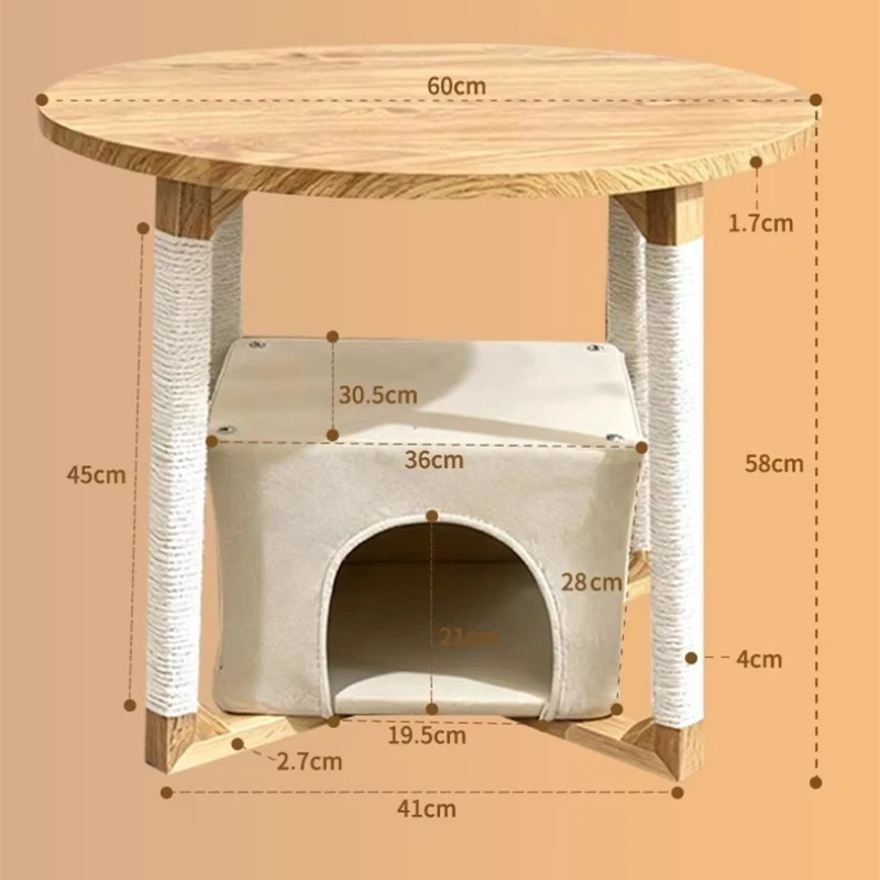 Mesa de centro nido para gatos - complemento salon pequeno y funcional - imagen 5