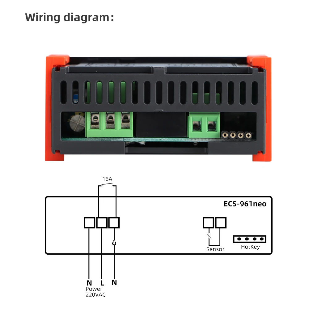 Termostato Digital higrostático controlador de temperatura y humedad AC 110V 220V regulador de DC12-24V Control de calefacción y refrigeración ECS-961NEO - imagen 3