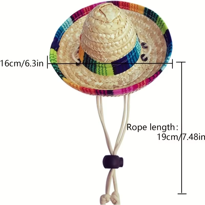 Sombrero de verano para perros y gatos: protección solar ajustable