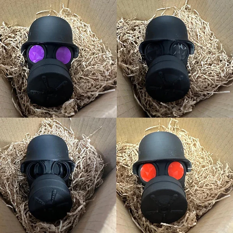 Cubierta de enganche de remolque con casco de acero y máscara de Gas, cubierta de bola de enganche de remolque impresa en 3d, evita que el tubo receptor de oxidar - imagen 5