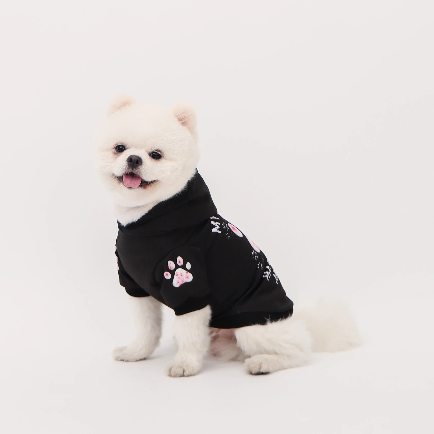 Sudadera Rosa con Capucha Huella Floral para Perros y Gatos - imagen 4