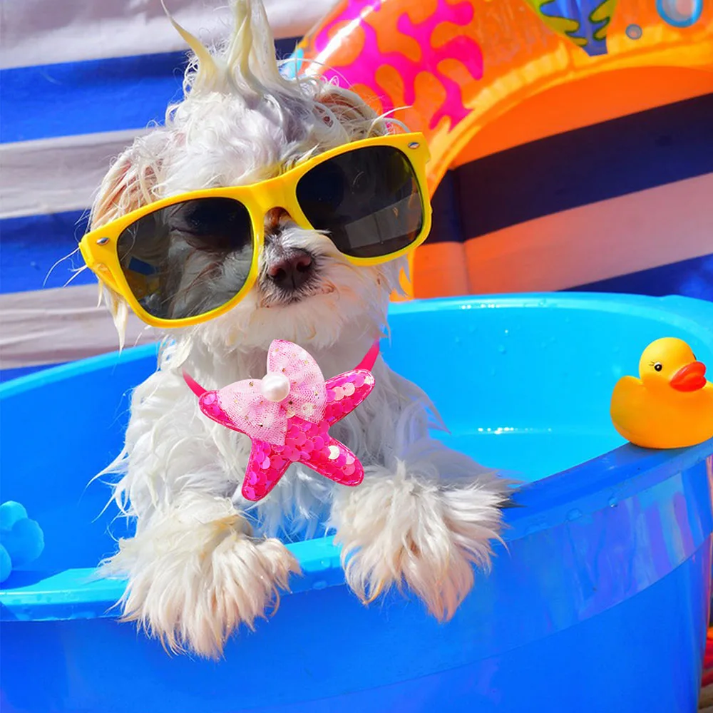 50 Uds. Collar de pajarita para perro mascota, pajaritas brillantes a la moda para perros pequeños y gatos, corbatas para perros de primavera, accesorios de aseo, productos para mascotas - imagen 3