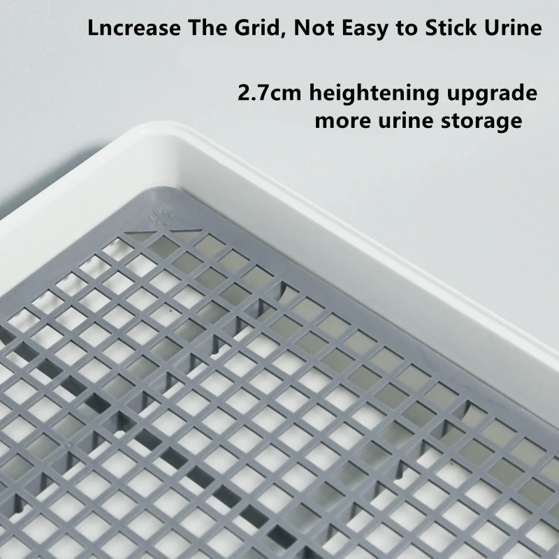 Inodoro portátil para mascotas, bandeja de plástico con columna para entrenamiento en interiores, fácil de limpiar, caja de arena para perros y gatos pequeños, suministros para mascotas - imagen 4