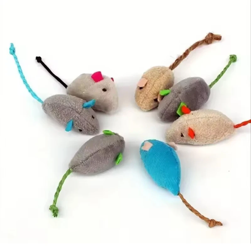 Juguete pequeño interactivo para mascotas, nuevo juguete para gatos casero, ratón de peluche, bonito juguete de modelado para gatitos, juguete Universal de menta, juguetes para gatos - imagen 3