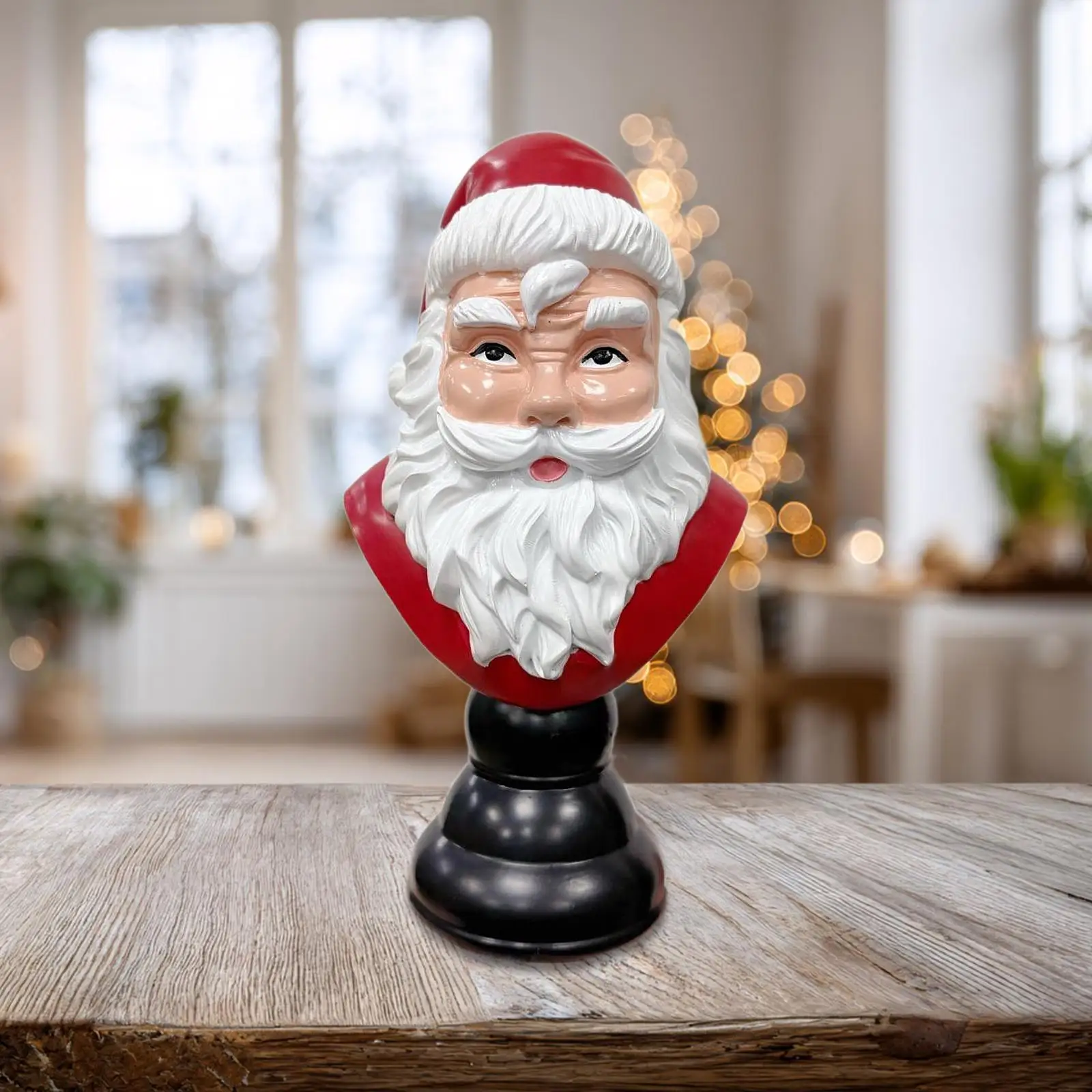 Santa Half Body Statue Sculpture Creative Traditional Adornment Desktop Ornament Crafts for Home Office Bedroom Cabinet Decor Santa Half Body Statue Sculpture Creative Traditional Adornment Desktop Ornament Crafts for Home Office Bedroom Cabinet Decor