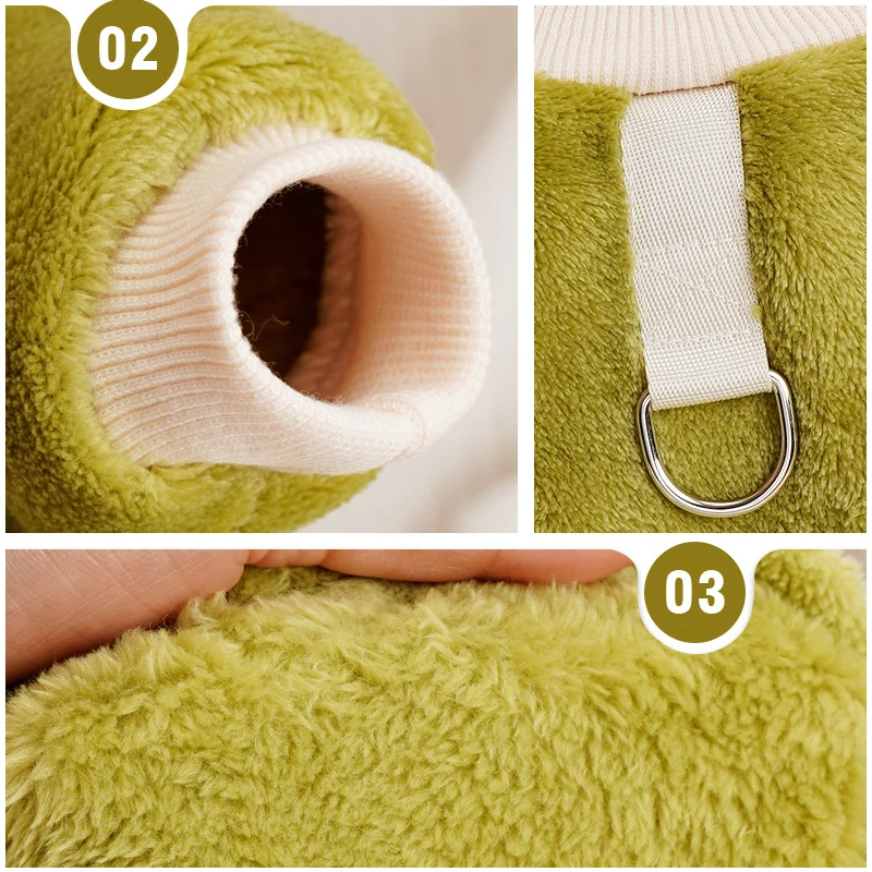 Pijamas térmicos de franela para perros, mono de invierno para cachorros, ropa para mascotas en clima frío, ropa cálida para perros pequeños - imagen 5