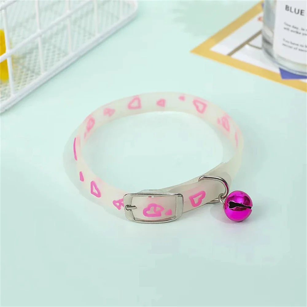 is para gatos, Collar fluorescente de silicona para perros, anti-perda, para gatitos, cachorros, campana, anillo para el cuello, suministros para mascotas - imagen 5