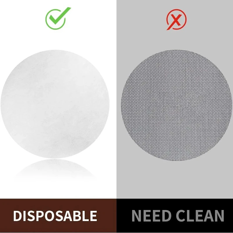 Filtro de papel de café de 500 Uds., filtro de café expreso sin blanquear de 58mm, papel portátil de pantalla Compatible con Breville Barista, Mr