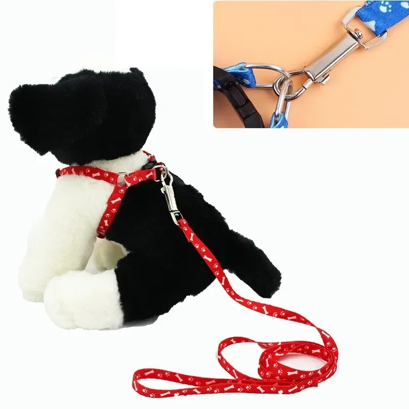 Correa ajustable para perro pequeño, arnés con estampado de hueso para Chihuahua, accesorios para cachorros, juego de correas - imagen 3