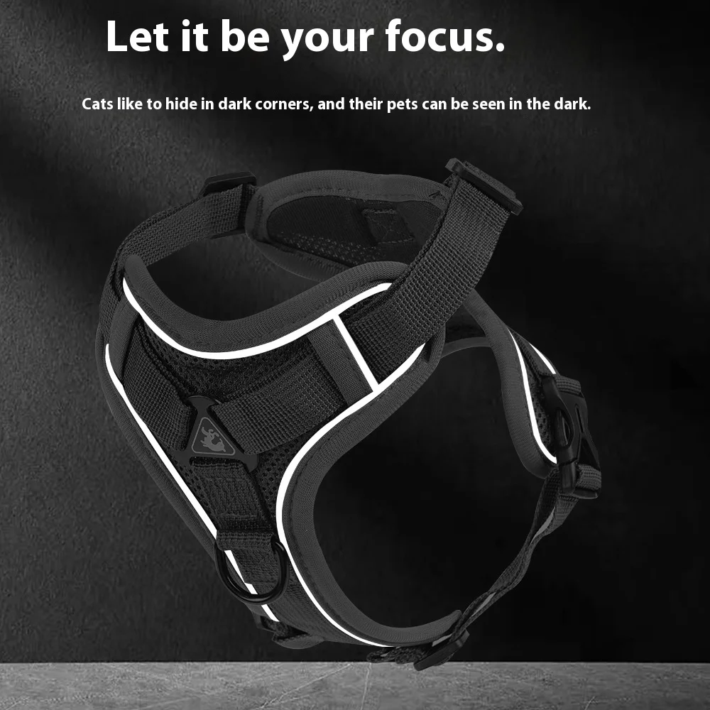Juego de arnés y correa para gatos a prueba de Escape para perros pequeños y medianos, correa para el pecho para gatitos, transpirable, reflectante, ajustable, suministros para mascotas - imagen 3