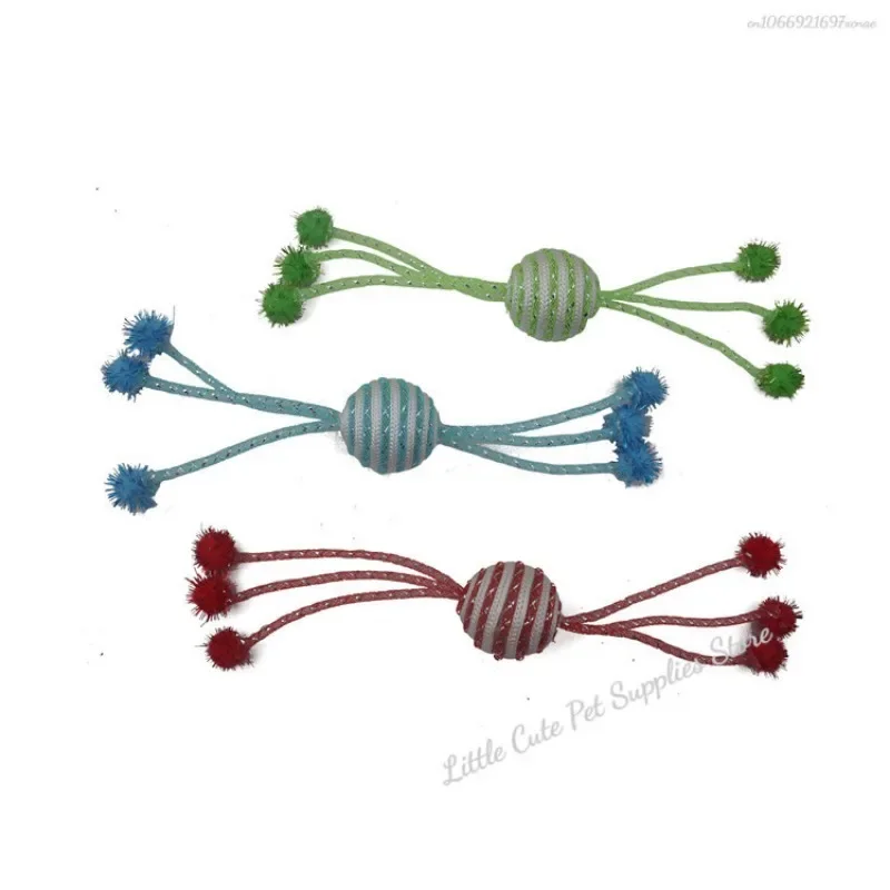 Pelota de lana resistente a las mordeduras para Gatos, juguete interactivo para mascotas, palos, cuerdas, perros - imagen 4