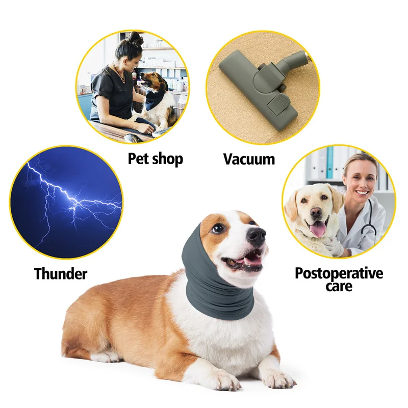 Gorro cálido de invierno para cachorros y perros grandes, gorro para cubrir la cabeza relajante para perros pequeños, medianos y grandes, accesorios para mascotas, suministros de aseo - imagen 4