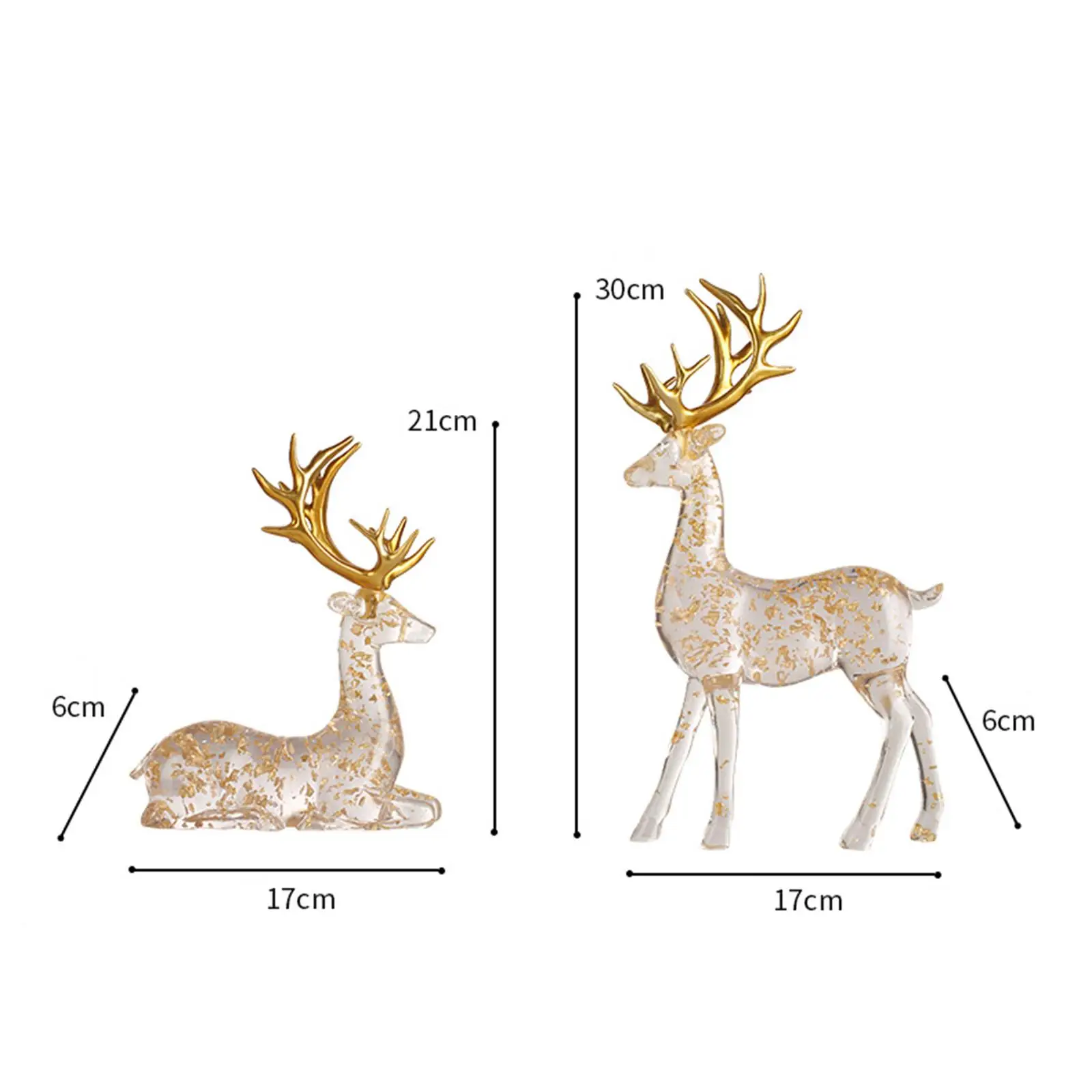 2x Deer Statues Desktop Ornaments Desktop Ornaments,Elk Resin Statues,Decorative Figurines for Holiday Housewarming New Year 2x Deer Statues Desktop Ornaments Desktop Ornaments,Elk Resin Statues,Decorative Figurines for Holiday Housewarming New Year