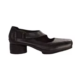 Zapatos de mujer Mary Jane cuero tacón grueso punta cuadrada