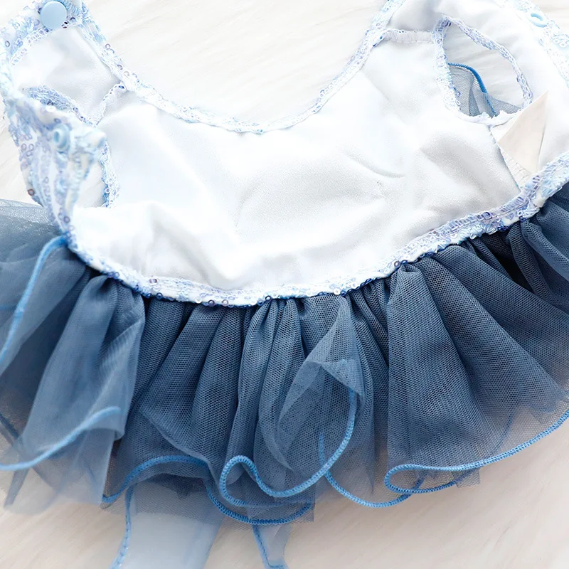 Ropa para perros primavera y otoño falda de princesa para gatos vestido de novia de galaxia azul suministros para mascotas de peluche para perros pequeños - imagen 4