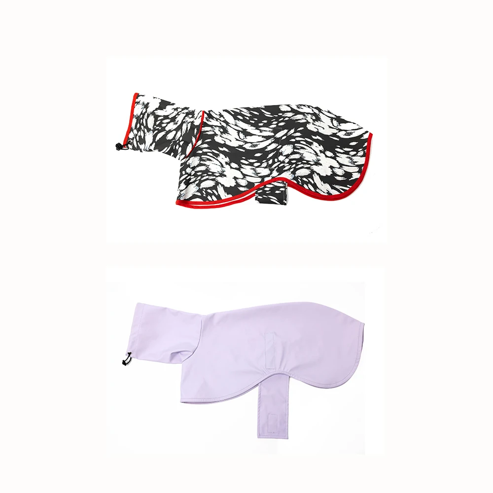 Abrigo de PU con cintura ajustable Fahison para galgo italiano, impermeable, resistente al viento, capa cálida para perro Whippet - imagen 5