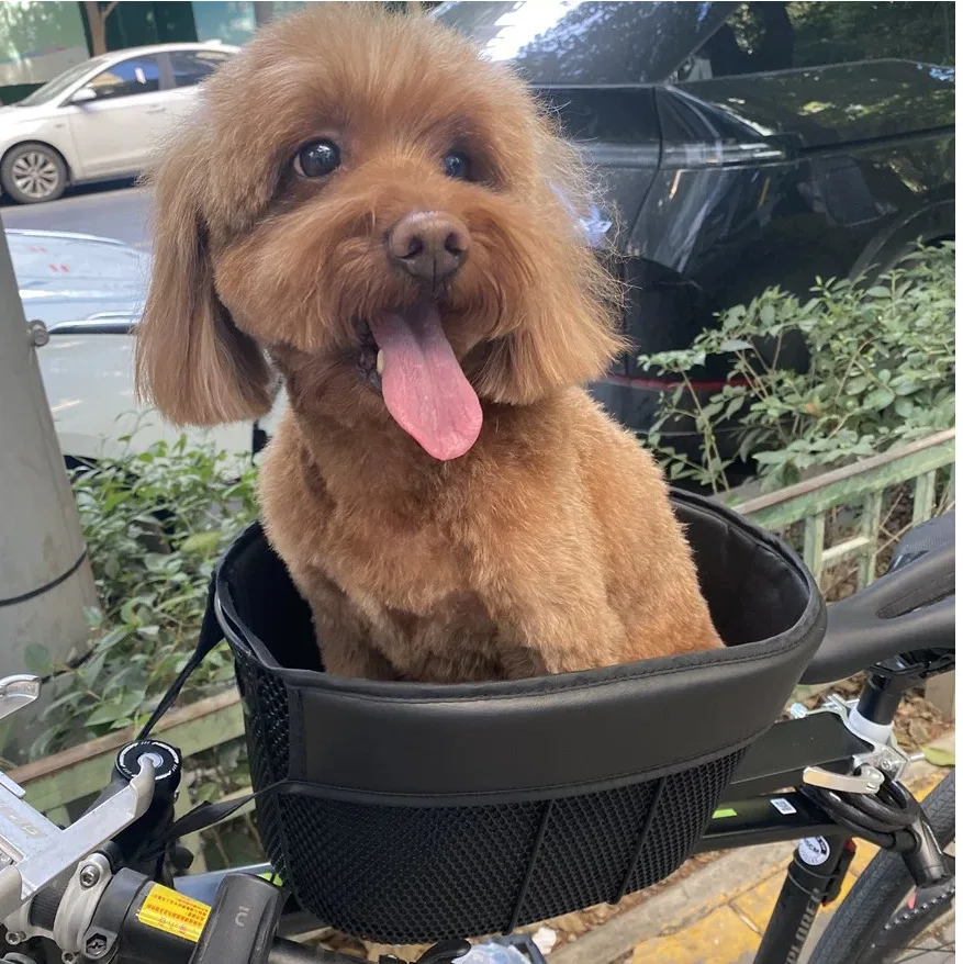 Productos para mascotas, cesta para mascotas, bicicleta de montaña y carretera con bolsa para perros y gatos, cesta para bicicleta, sillín cruzado, suministros para perros - imagen 4