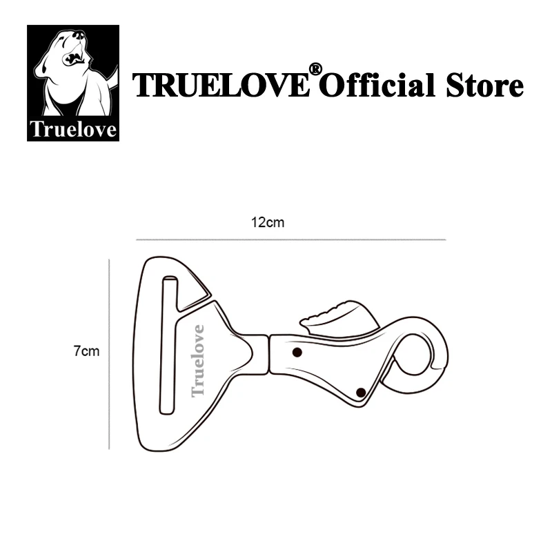 Truelove-hebilla de seguridad para cinturón de seguridad de coche para mascotas, Collar o arnés, aleación de aluminio ligera de alta calidad, portátil, TLM1993 - imagen 4