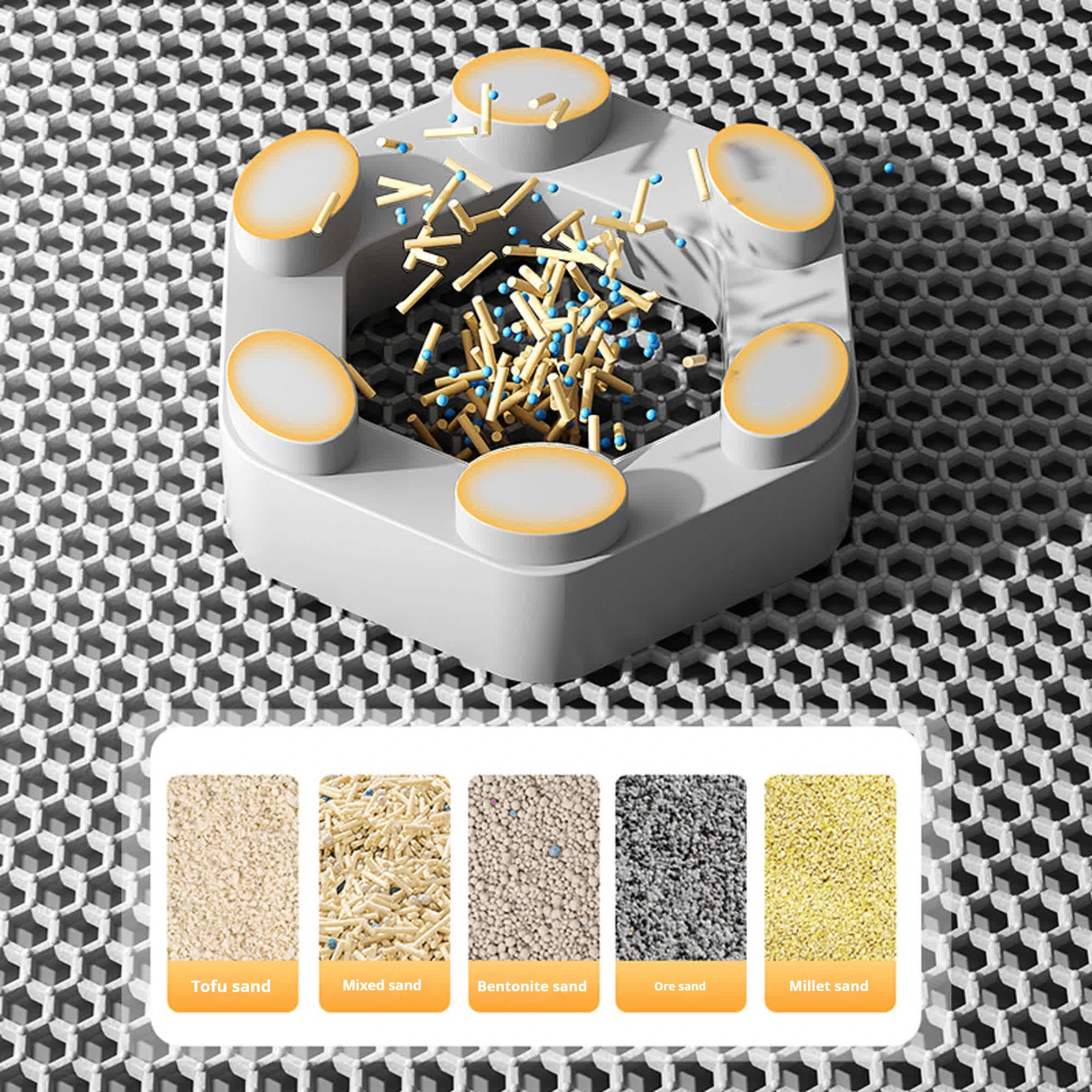 Estera grande para arena para gatos, impermeable, de doble capa, antideslizante, lavable, trampas para arena y patas, estera duradera antifugas para mascotas - imagen 4