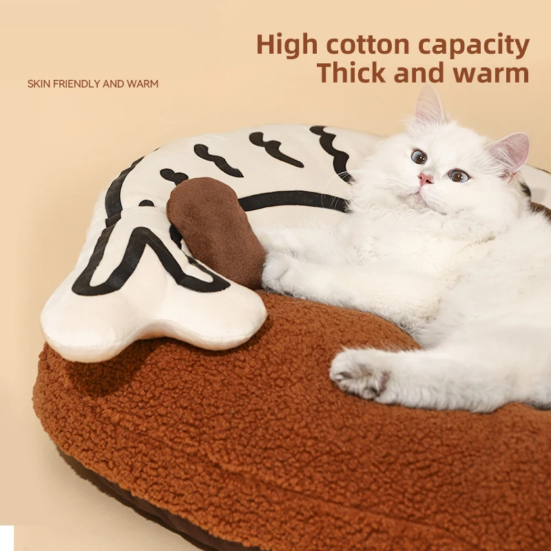 HOOPET Alfombrillas para mascotas, perrera universal para gatos con almohadas, alfombrillas suaves y cómodas, camas para gatos y perros para todas las estaciones, nuevas - imagen 4