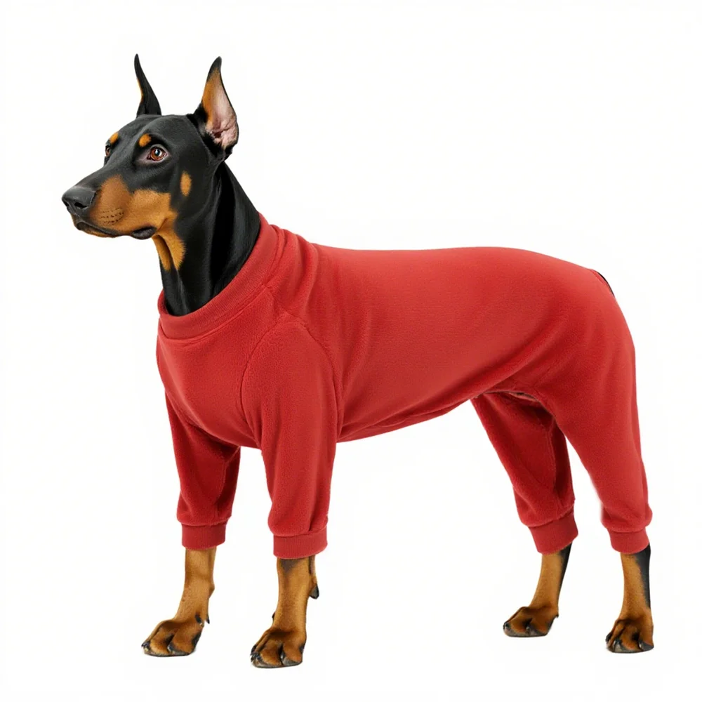 Abrigo de invierno para perros, chaqueta cálida para perros, traje de nieve de cuerpo completo con cuello alto de forro polar para cachorros, suéter cómodo a prueba de viento
