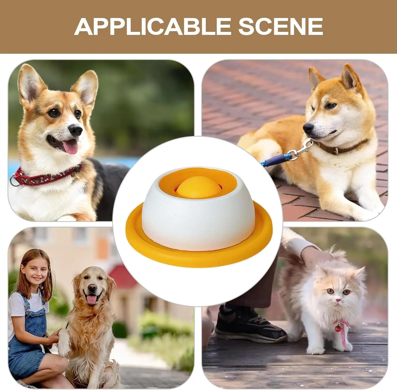 Estera para lamer mascotas con base antideslizante y golpes de masaje, alimentador lento para aliviar la ansiedad de gatos/perros, silicona de calidad alimentaria apta para lavavajillas - imagen 2