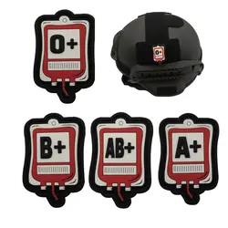 Parche PVC con tipo de sangre para perros y gatos - insignia táctica