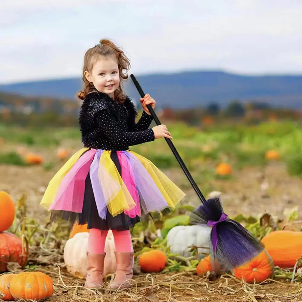 Escoba de longitud ajustable, accesorios de juego de Halloween, exquisita longitud ajustable, escoba de bruja, accesorios divertidos para Halloween, Cosplay, fiesta en casa - imagen 4