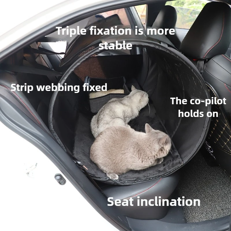 Transportadores plegables para perros montados en coche, jaula de transporte, jaulas grandes Golden Retriever, coche de viaje, jaula transpirable para gatos, estera, suministros para mascotas - imagen 5