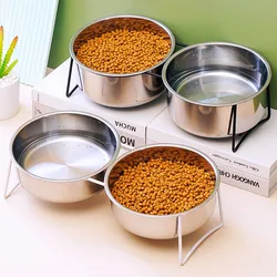 Comedero inoxidable antigolpes para perros de gran capacidad