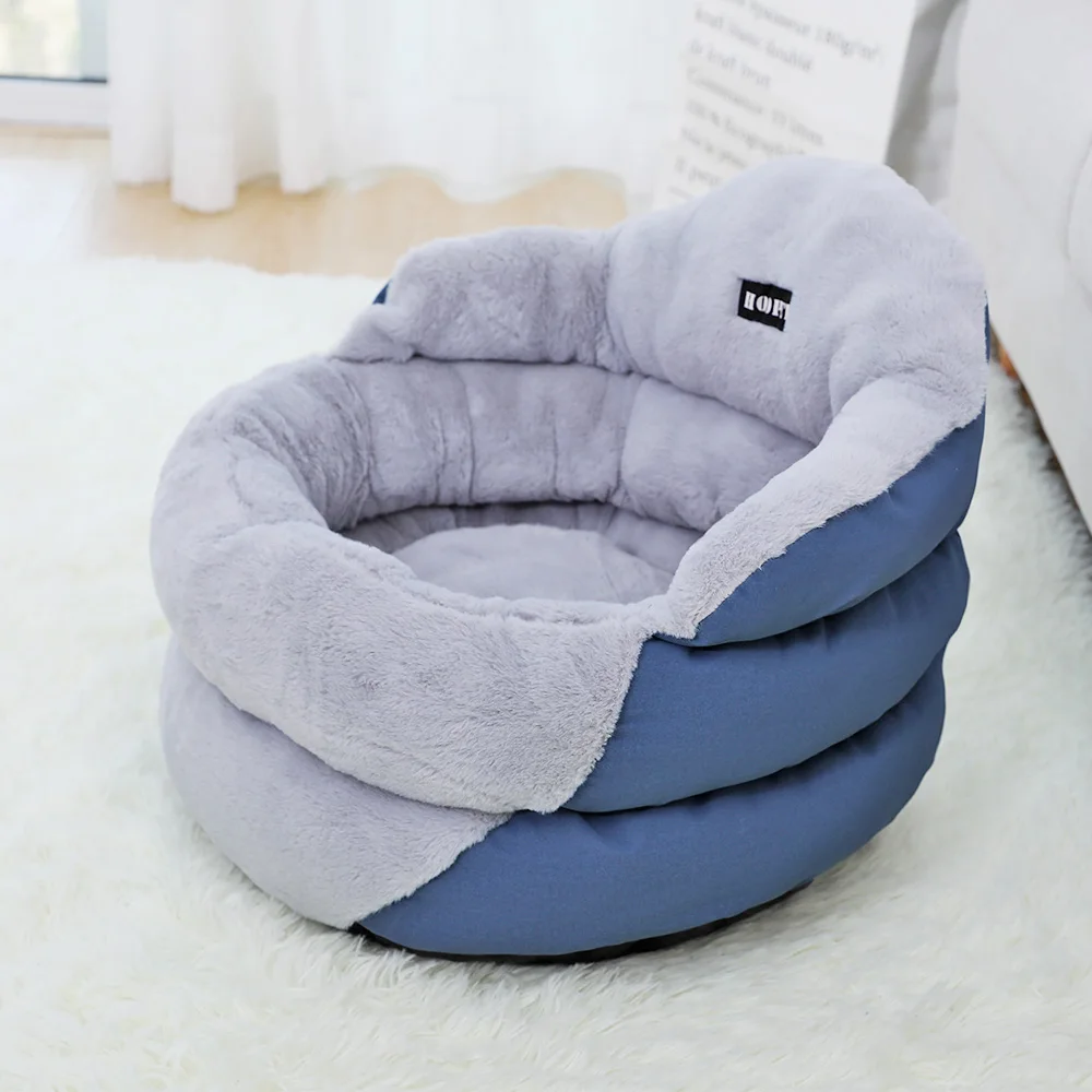 Cama de fibra para lavado a mano para mascotas, casa caliente de invierno para perros pequeños, cachorros, gatitos, sofá, perrera, saco de dormir, accesorios para nido - imagen 2