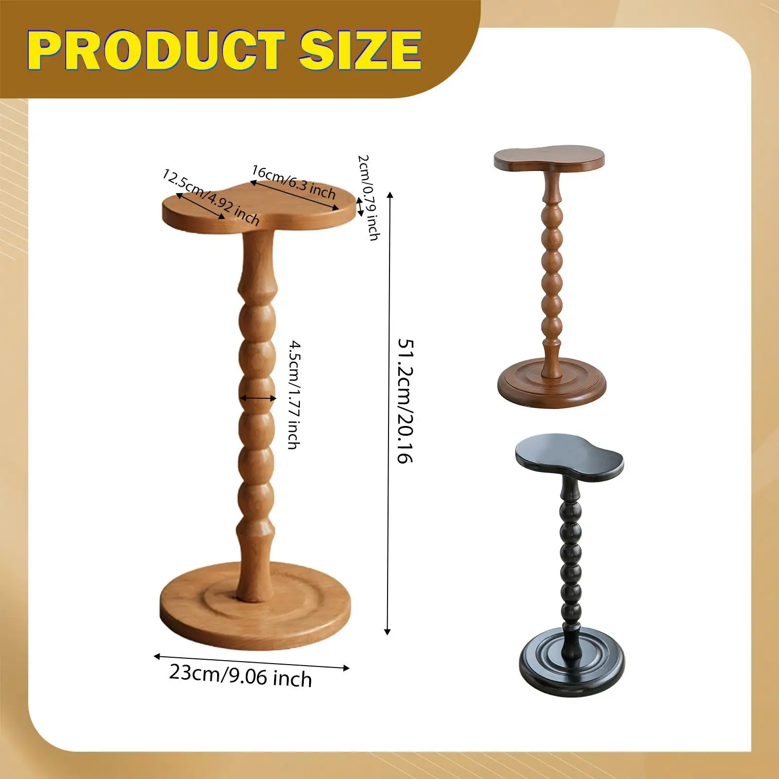 Wooden Side Table Modern Accent Entryway NightStand with Pedestal Leg Drink Table for Housewarming Indoor Outdoor Balcony Snack Wooden Side Table Modern Accent Entryway NightStand with Pedestal Leg Drink Table for Housewarming Indoor Outdoor Balcony Snack