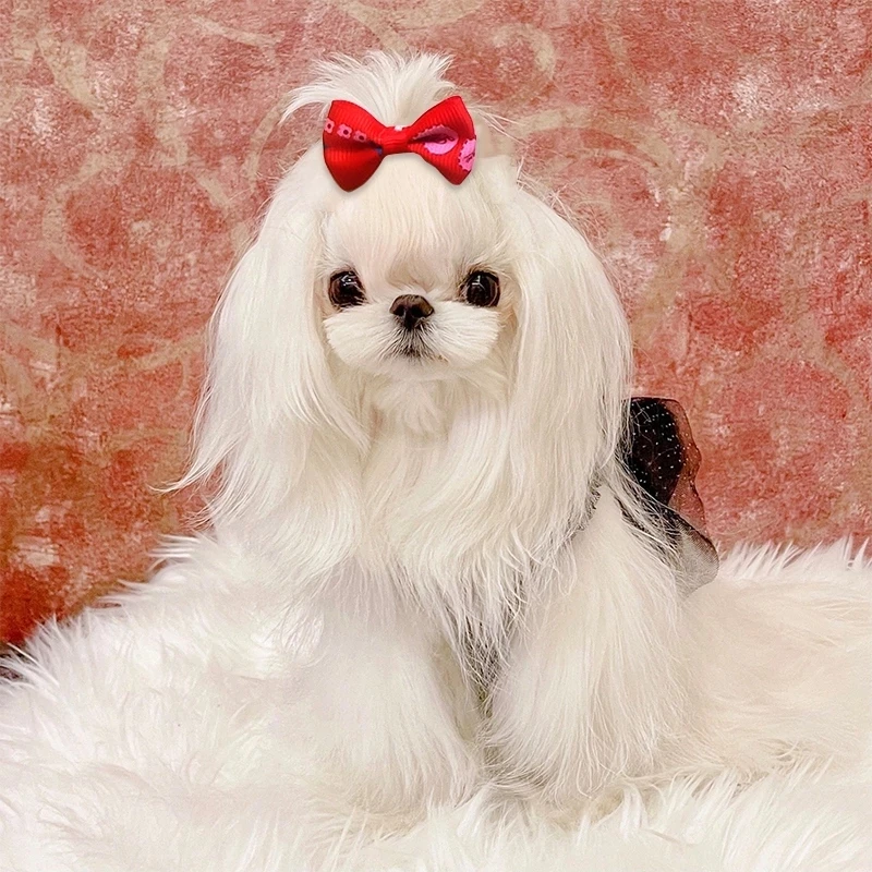 Fashion Dog Bows Durable Dog Acessories Pet Hairpins for Puppy Kitten Lovely Pet Supplies Cute Cat Headwear Cat Head Decor - imagen 4