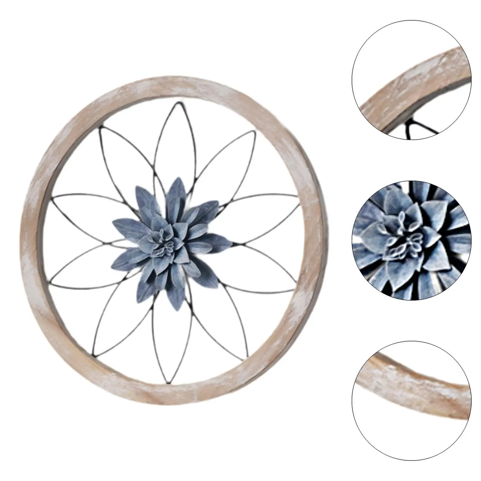 Flower Metal Wall Art Decor Decorative Wall Hanging Decoration Iron Art Decor for Dining Room Office Bedroom Living Room Home