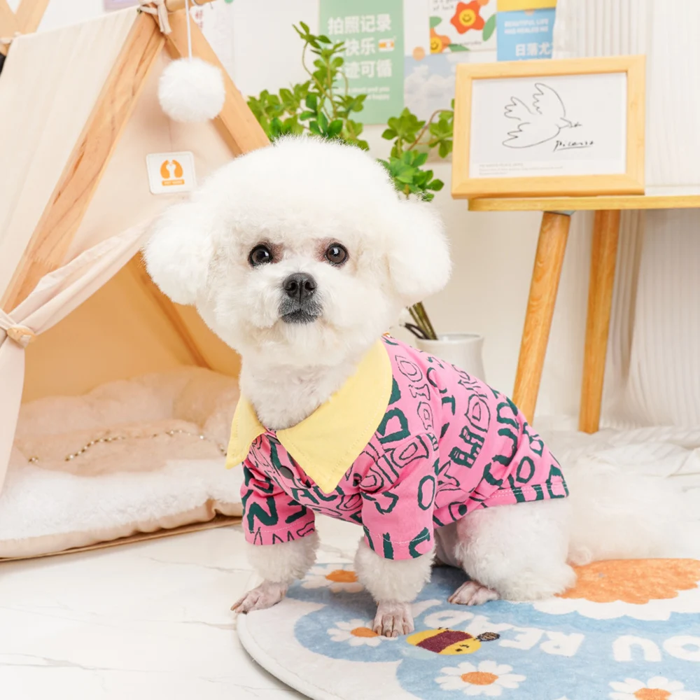 Camiseta para perros medianos, ropa para perros pequeños, niñas y niños, jersey de algodón suave transpirable para mascotas, ropa para gatos - imagen 2