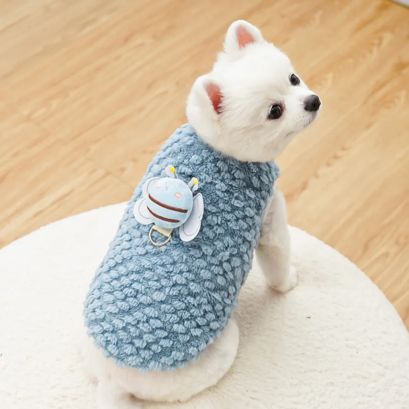 Nuevo Popular cachorro gato perro mascota ropa de otoño e invierno suministros abeja Teddy/pomeranian British Shorthair Universal - imagen 4