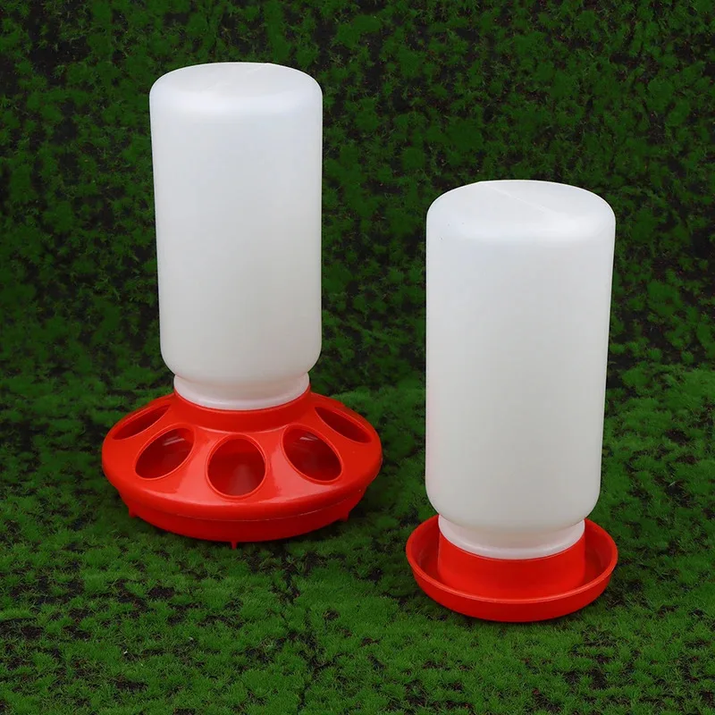 Comedero y bebedero grueso para aves de corral, dispensador automático de agua y comida, bebedero para pollos y pájaros, contenedor de cubo de alimentación - imagen 3