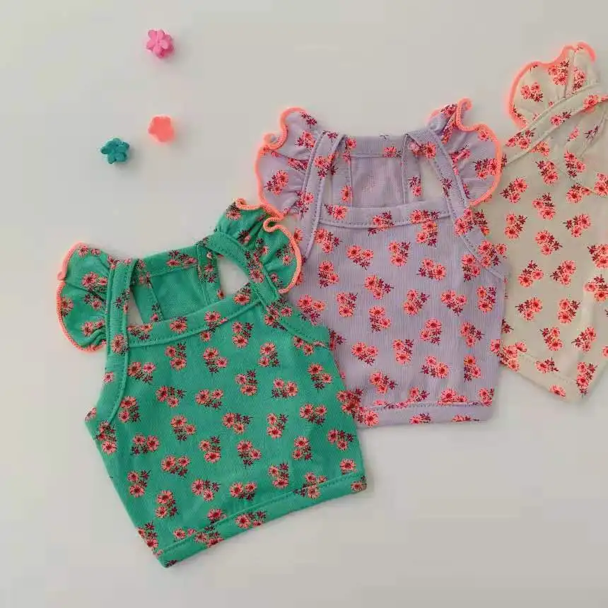 Chaleco Floral bonito para mascotas, chaleco con mangas voladoras para perro, gato, hongos, flor pequeña, oso de peluche, suministros de ropa para mascotas, ropa para perros