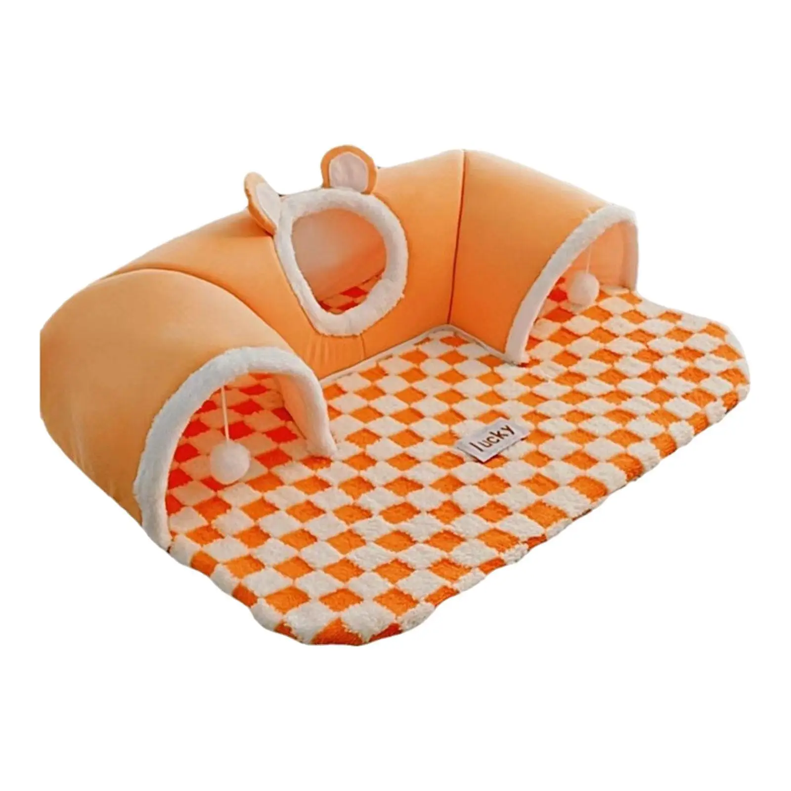 Cat Tunnel Bed Exercise Portable Playing Hut for Indoor Cats Outdoor Hamster